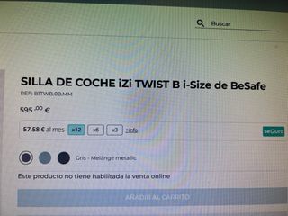 Silla de coche BeSafe giratoria.