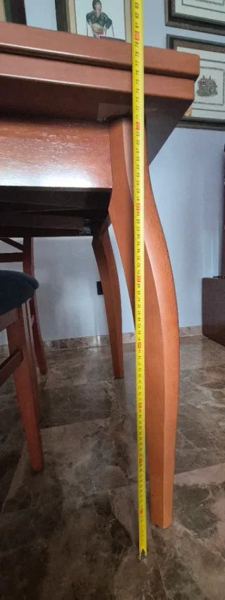 Mesa de comedor y 6 sillas de madera maciza