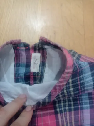 Vestido de niña a cuadros. Talla 8-9