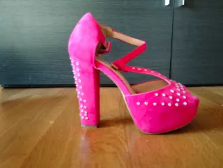 Zapatos plataforma rosa talla 37