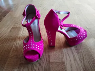 Zapatos plataforma rosa talla 37