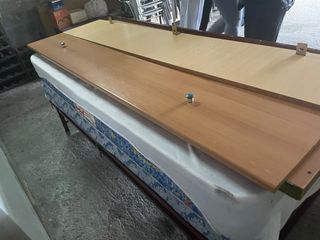 Cama nido azul y marrón