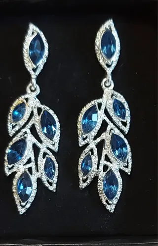 Orecchini donna blu e argento