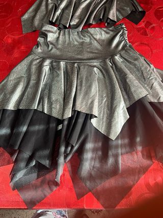 Conjunto Top y Falda Fiesta Plata