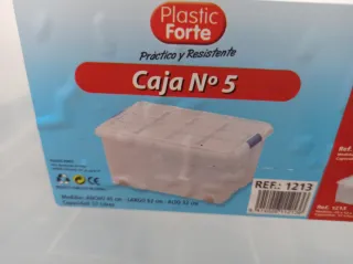Caja de plástico transparente 57L