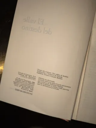 Libro el valle del Destino ( Marci28.9a Davenport)