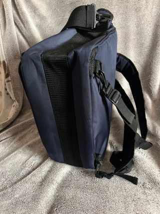 Maleta mochila para vinilos Technics azul marino