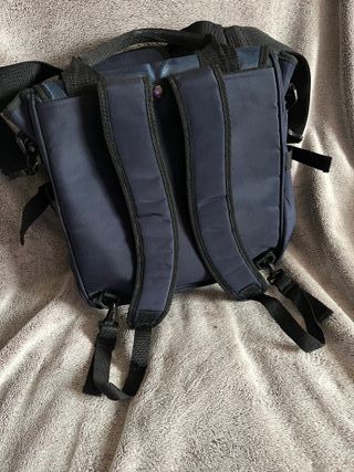 Maleta mochila para vinilos Technics azul marino