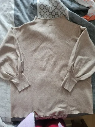 Jersey beige manga larga