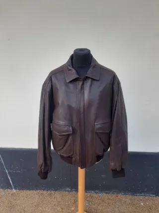 Giacca in pelle Gant marrone