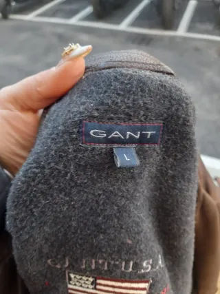 Giacca in pelle Gant marrone