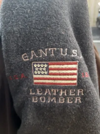 Giacca in pelle Gant marrone