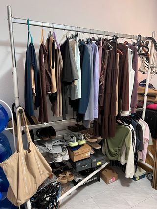 Burro Perchero Vestidor Metálico