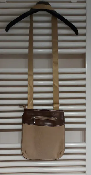 Borsello uomo beige e marrone