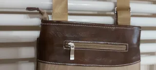 Borsello uomo beige e marrone