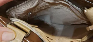 Borsello uomo beige e marrone