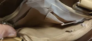 Borsello uomo beige e marrone