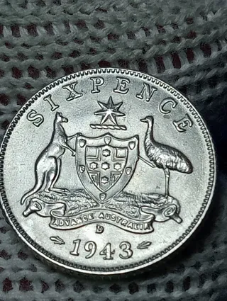 Moneta Australia 1943 Argento