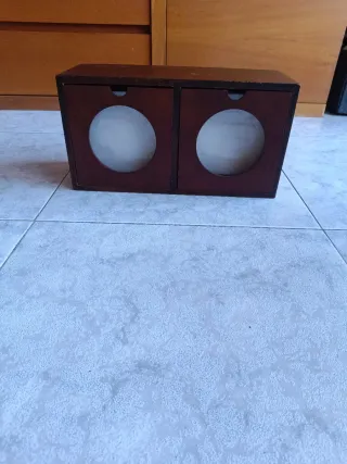 Porta CD de madera 48 cd's