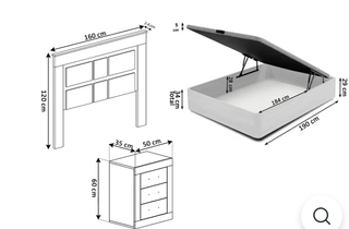 OFERTA Pack dormitorio 135x190