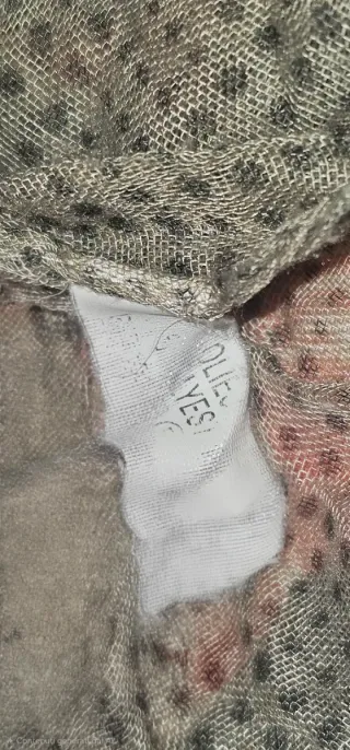 Sciarpa donna pois beige/grigio