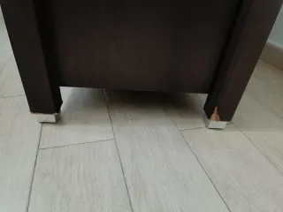 Muebles  baño wengue con torre,espejo y bajolavabo