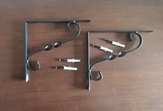 Coppia reggimensola ferro battuto nero