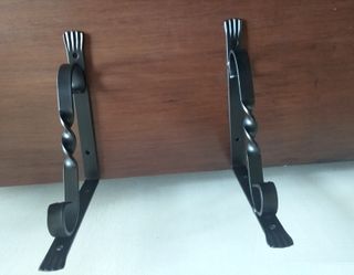 Coppia reggimensola ferro battuto nero