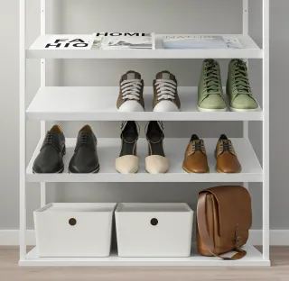 Zapatero Estantería Metálica Abierto Blanca Ikea