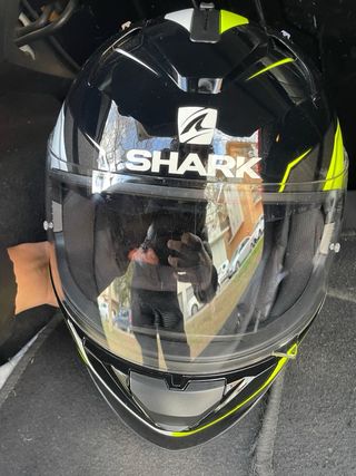 Casco Moto Shark Negro/Amarillo