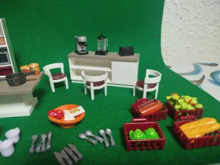Cocina Playmobil con figuras y accesorios