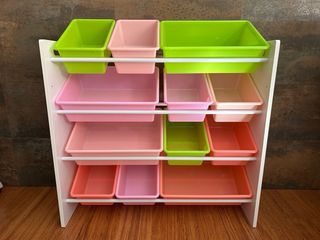 Mueble Organizador Infantil Plástico y Madera