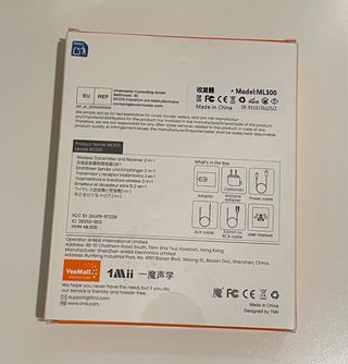 1Mii Transmisor Receptor Bluetooth 5.3 Negro