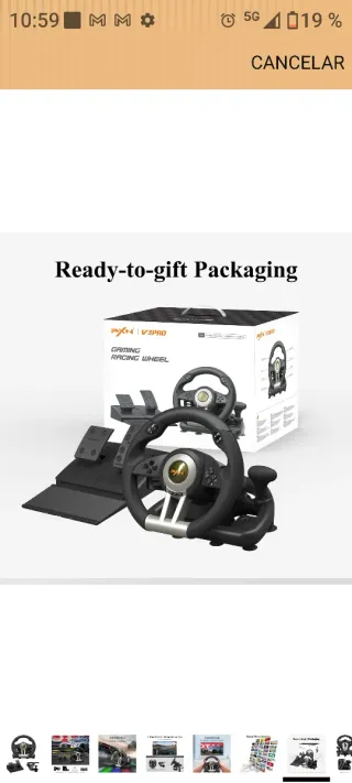 Volante PXN V3 Pro con Pedales