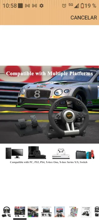 Volante PXN V3 Pro con Pedales