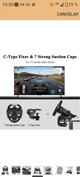 Volante PXN V3 Pro con Pedales