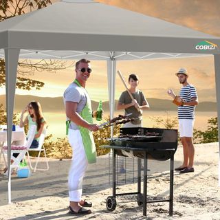 CARPAS PLEGABLES 3X3 GRISES NUEVAS+4 BOLSAS PESO