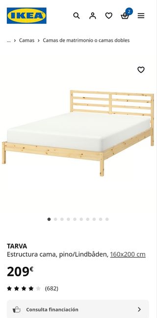 Cama Ikea Tarva 160x200