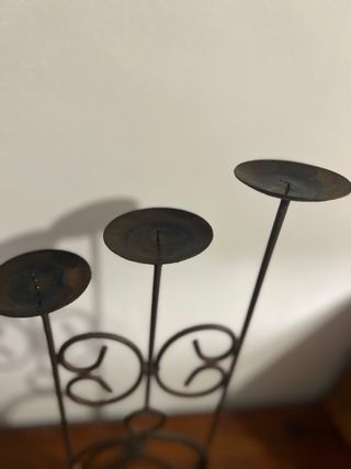 Portacandele in ferro battuto