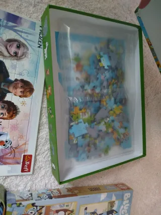 Lote Puzzles Infantiles Frozen, Educa, Bluey