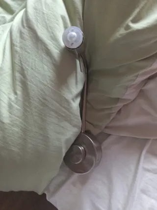 Lámpara LED flexible plateada