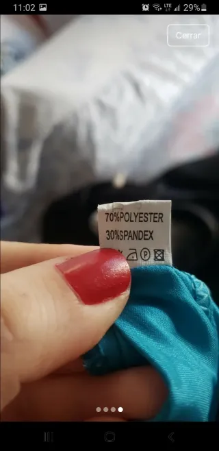 Blusa Turquesa Talla M Encaje