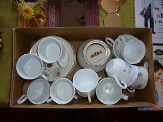 Juego Tazas y Platos Porcelana