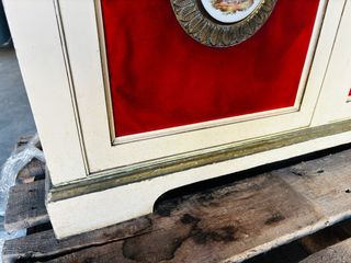 Recibidor vintage blanco y rojo