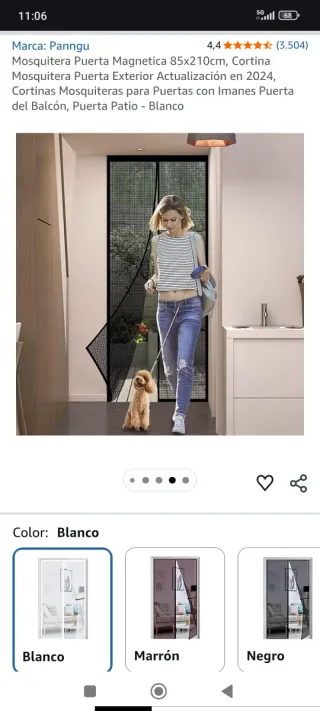 Mosquitera Puerta Magnética 85x210cm Nueva sin usa