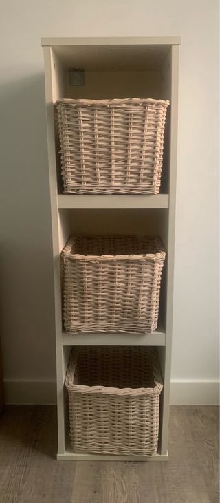 Estantería Ikea 3 cestas mimbre