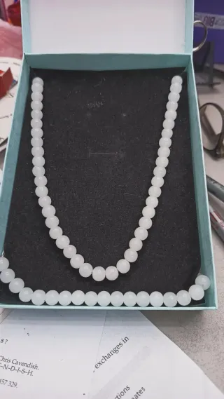 Collar nácar fallera blanco