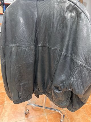 Chaqueta Piel Negra Hombre Talla XL