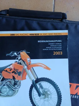 Manual KTM EXC 450 2003 y Maletín