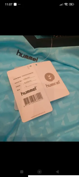 Maglia portiere Hummel azzurra nuova